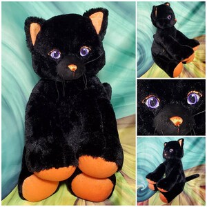 16 Build a bear Black Orange Cat Plush Stuffed Halloween BABW Kitty Kitten Etsy UK