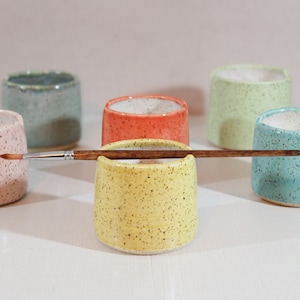 NEW* Mini Series III: READY-to-ship, Ceramic Paint Water Cup-Multiple Colors,Gift for painter and artist, Watercolor Paint Cup,Painter's Pot