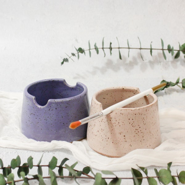 Mini Series II: PRE-ORDER Ceramic Paint Water Cup-Multiple Colors, Gift for painter and artist, Handmade Watercolor Paint Cup, Painter's Pot