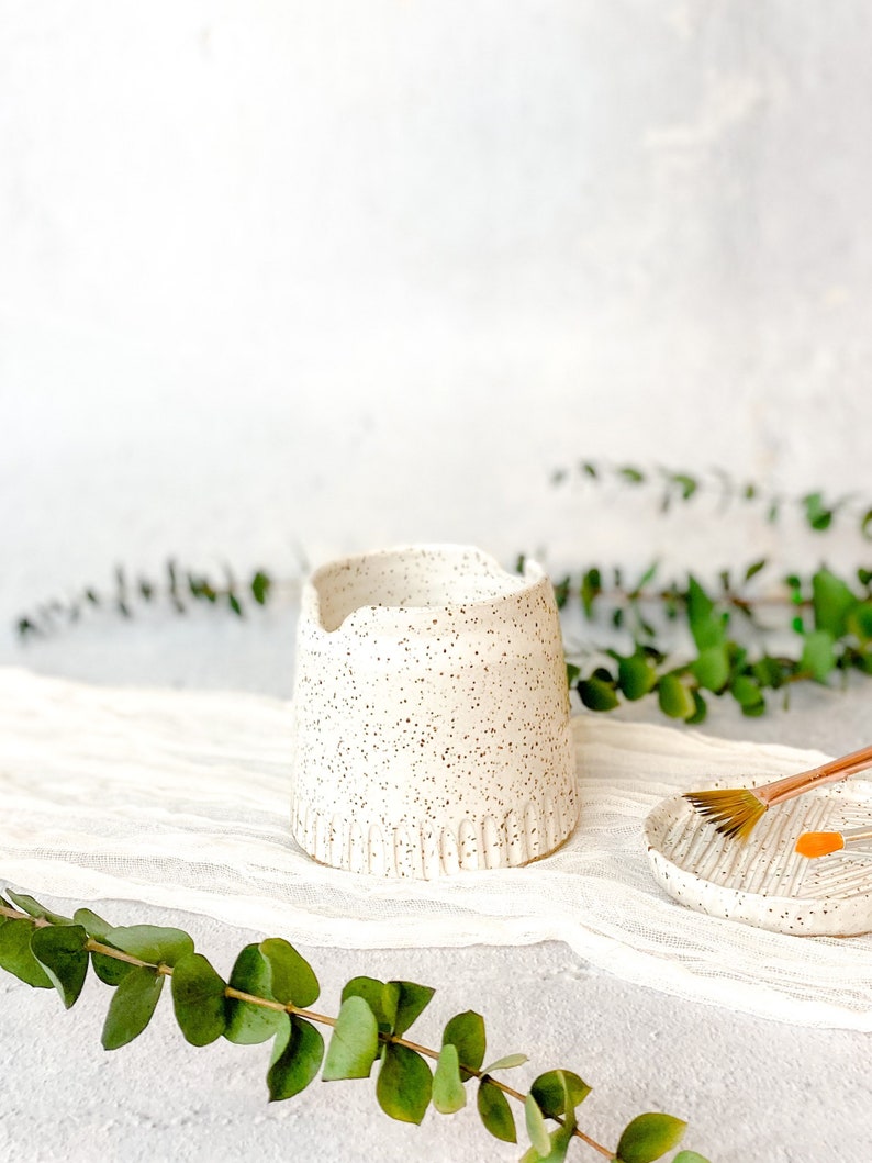 Paint Water Cup Carved Choose Your Set Handmade Paint Brush Etsy