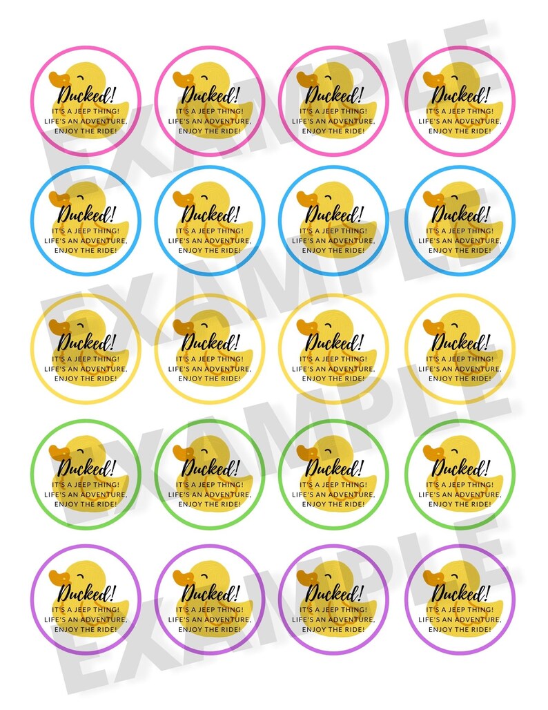 Printable Duck Duck Tag for Rubber Ducks - Etsy