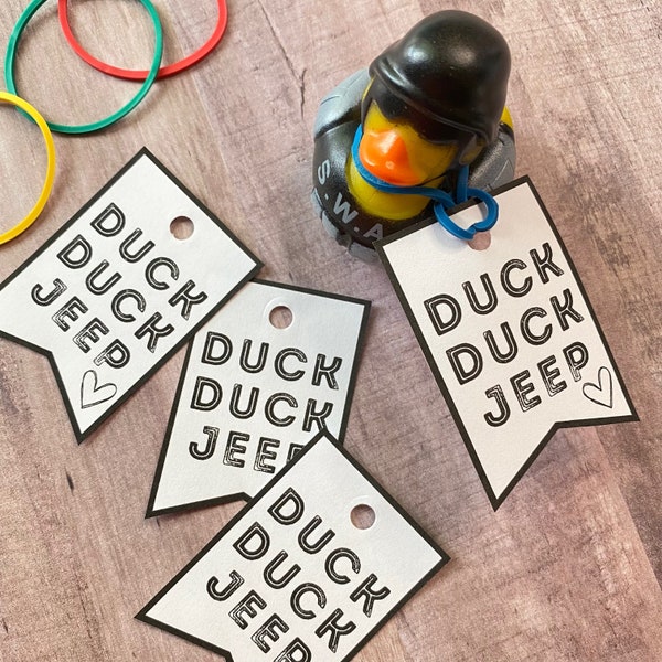 Printable Duck Duck Tag for Rubber Ducks