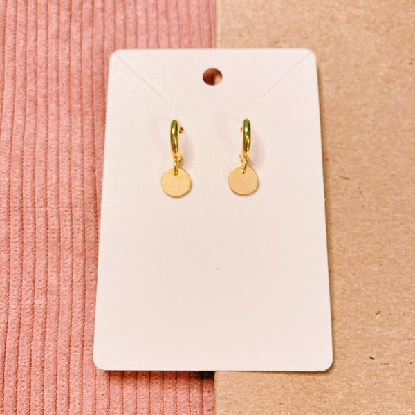 Gold coin earrings