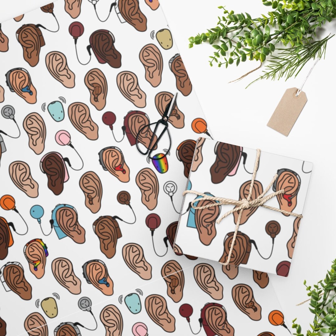 Ear Audiology Wrapping Paper Hearing Aid Cochlear Implant Etsy