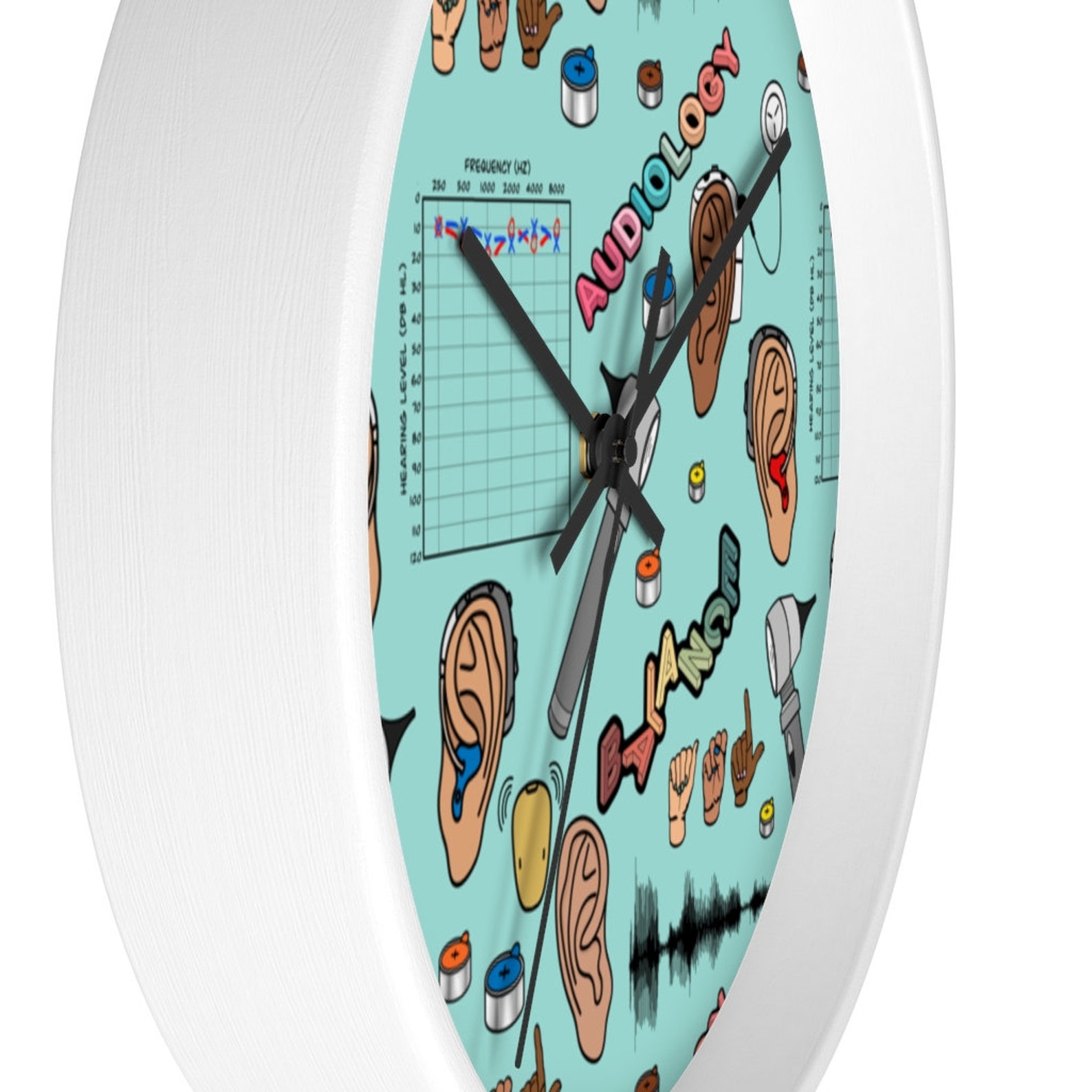 Audiology 10 Wall Clock Audiologist ENT Office Decor Etsy
