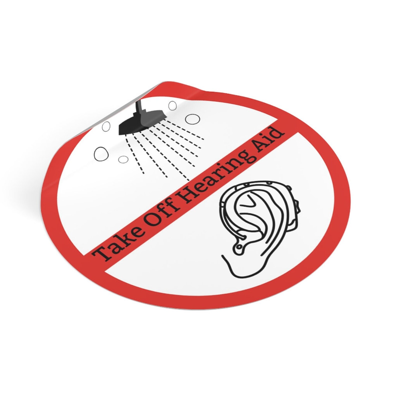 Audiology Hearing Aid Shower Reminder Sticker Audiologist Etsy