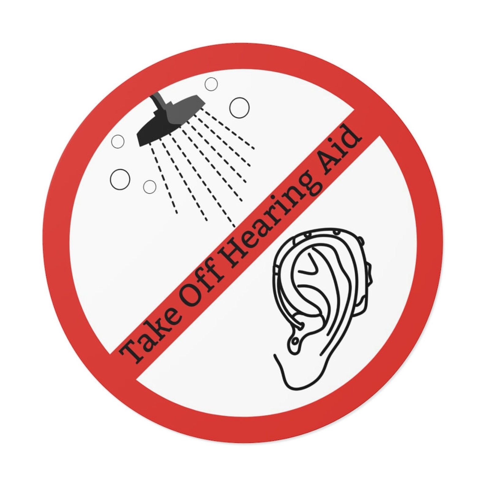 Audiology Hearing Aid Shower Reminder Sticker Audiologist Etsy