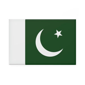 Pakistani Flag - Pakistan - Button Magnet Rectangle - Gift - House Decor