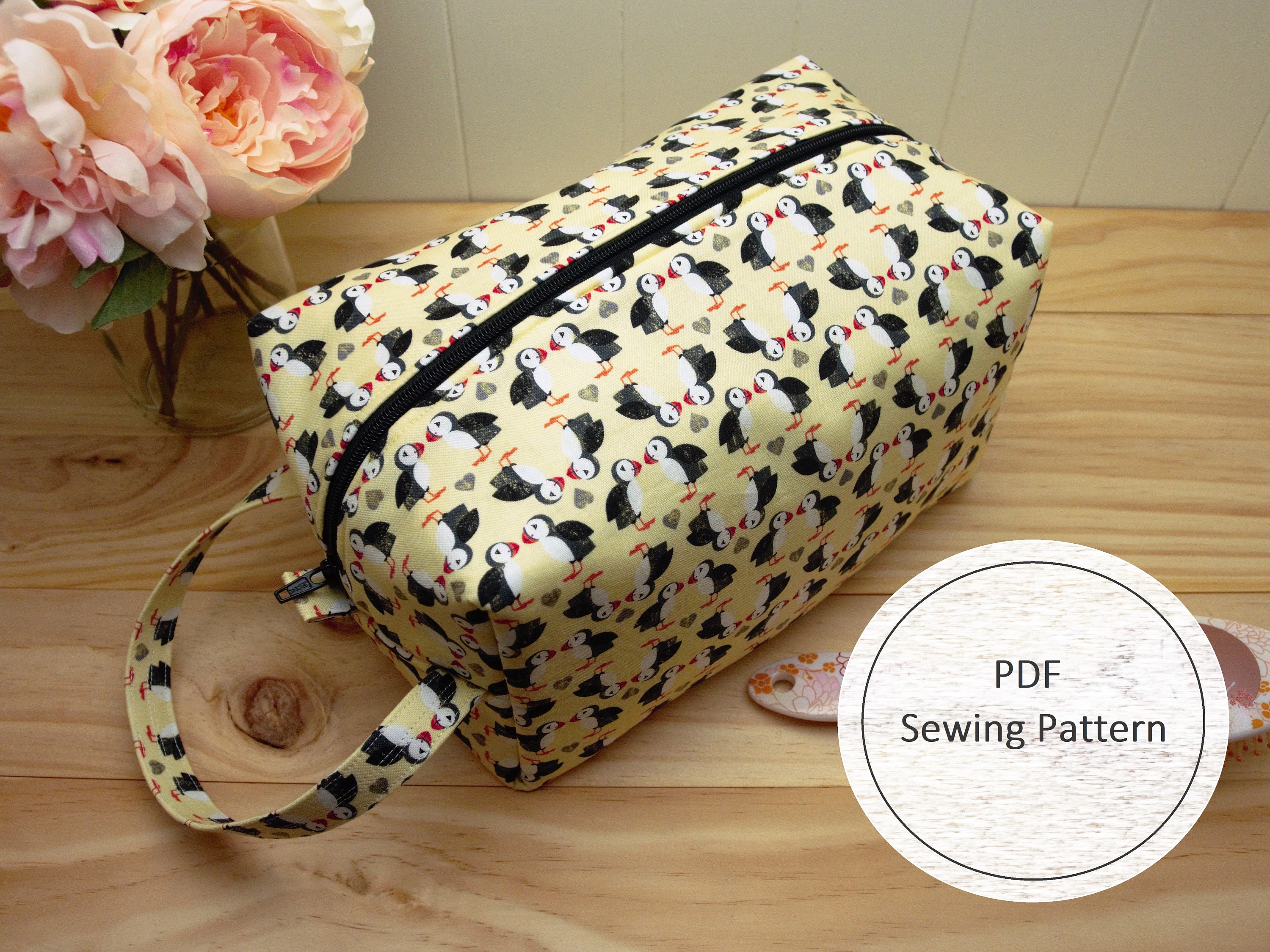 PDF Boxed Toiletry Bag Sewing Pattern Etsy