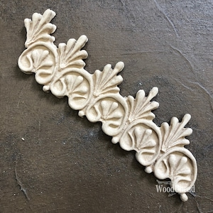 Woodubend  Baroque moulding Applique, Furniture molding SKU 2169 bendable when heated 13cm x 4 cm