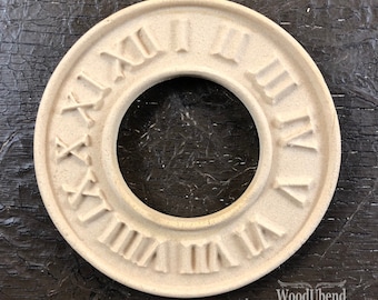 woodubend 8.5cm Decorative Diameter Clock with Roman numerals Applique/ woodubend furniture moulding SKU 1423 bendable when heated