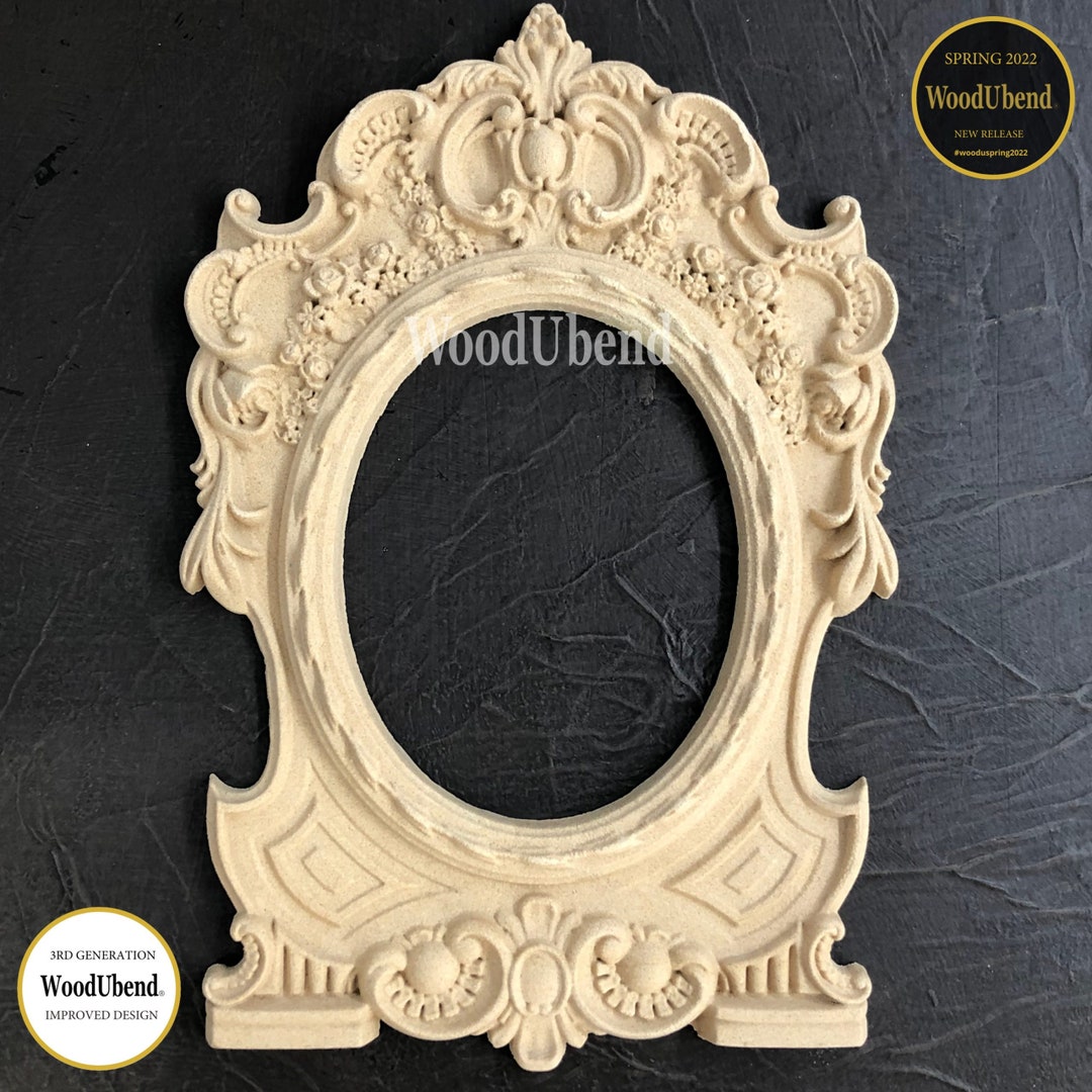 Woodubend Applique Ornate Frame With Pediment WUB6114 Etsy