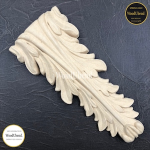 woodubend leafy corbel for furniture or walls WUB 6066,    23x 10x 2.7 cm Bendable when heated