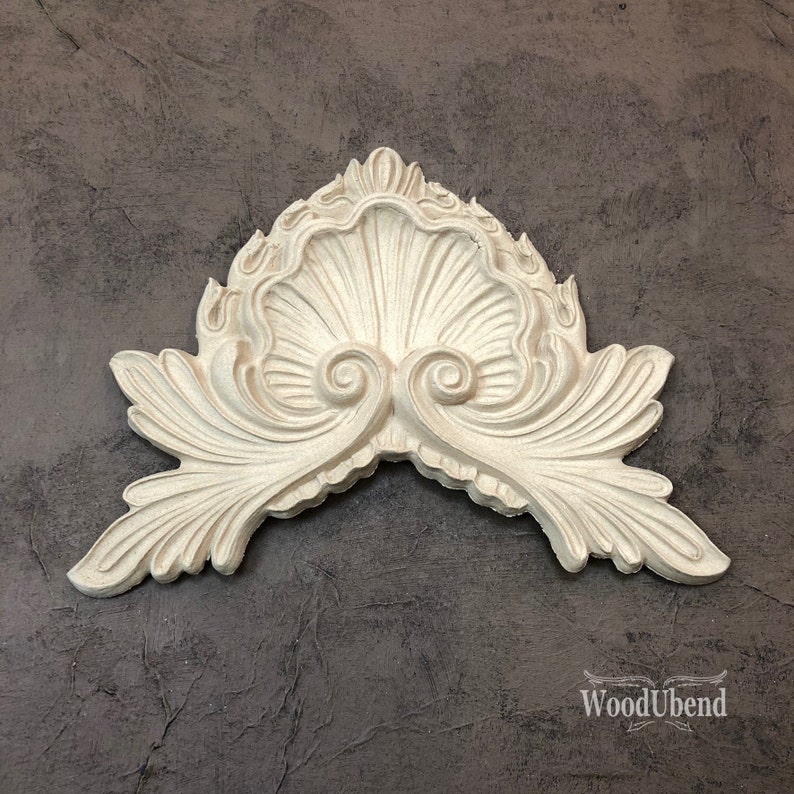 woodubend 22 X 13cm,Large Fan Decorative Furniture Applique/WoodUbend  Moulding, SKU 1227 bendable when heated 