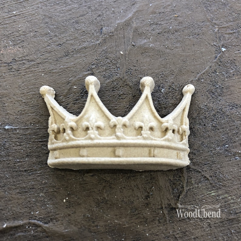 woodubend 4.8 x 2.5cm ,  Decorative Crown Applique/WoodUbend Furniture Moulding, SKU 1172 bendable when heated 