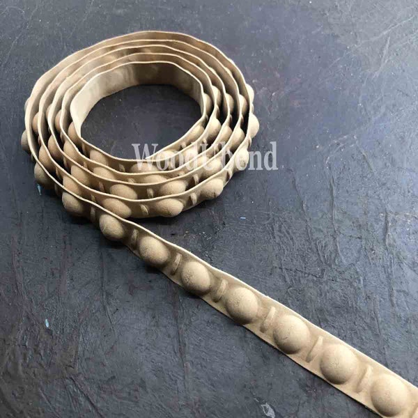 WoodUbend Studded Trim: Bendable Wood Molding (215 cmX1.7 cm SKU 753
