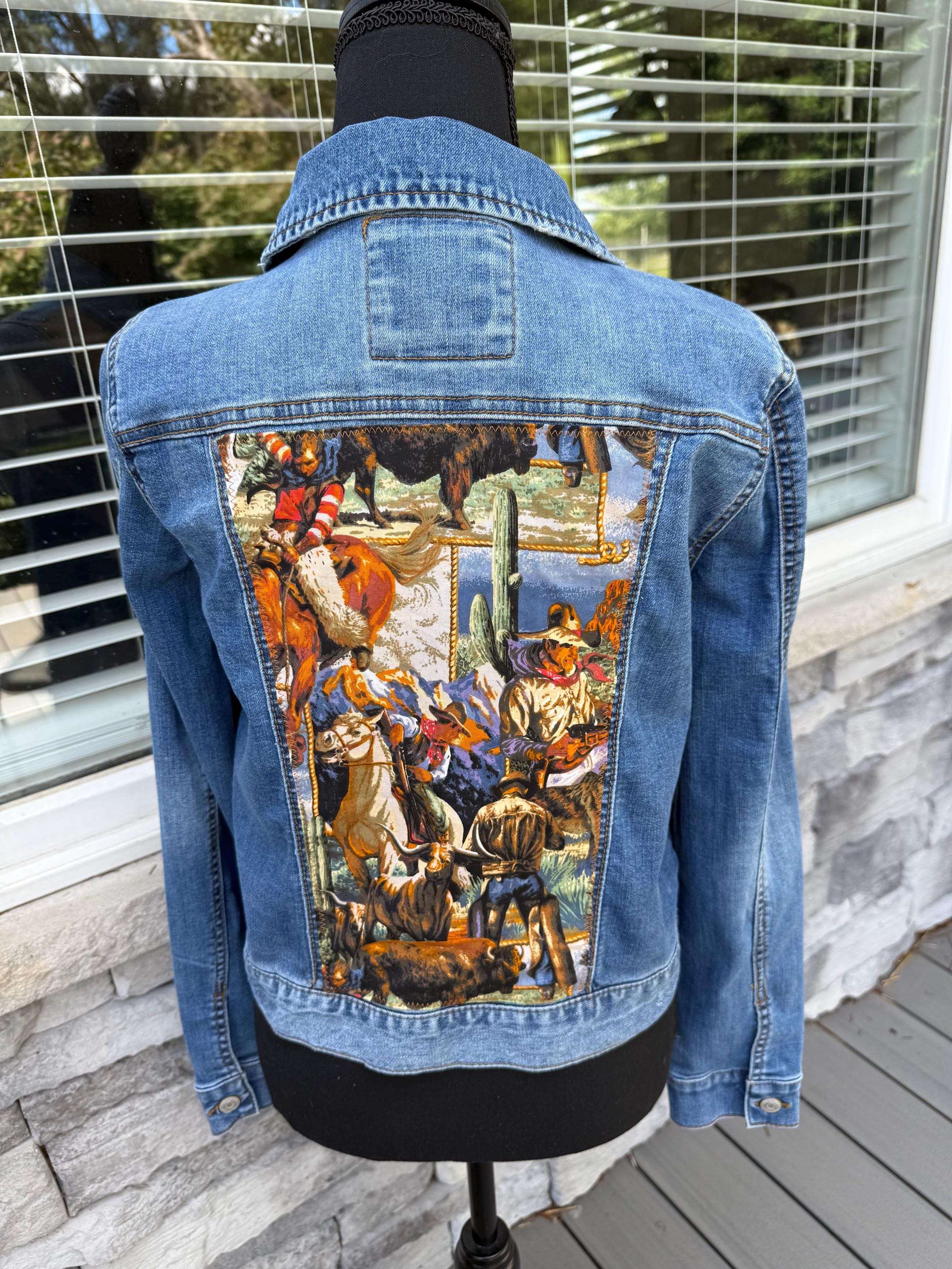Vintage Reworked Denim Jacket - Etsy