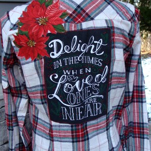 size 5 womans vintage soft Christmas flannel