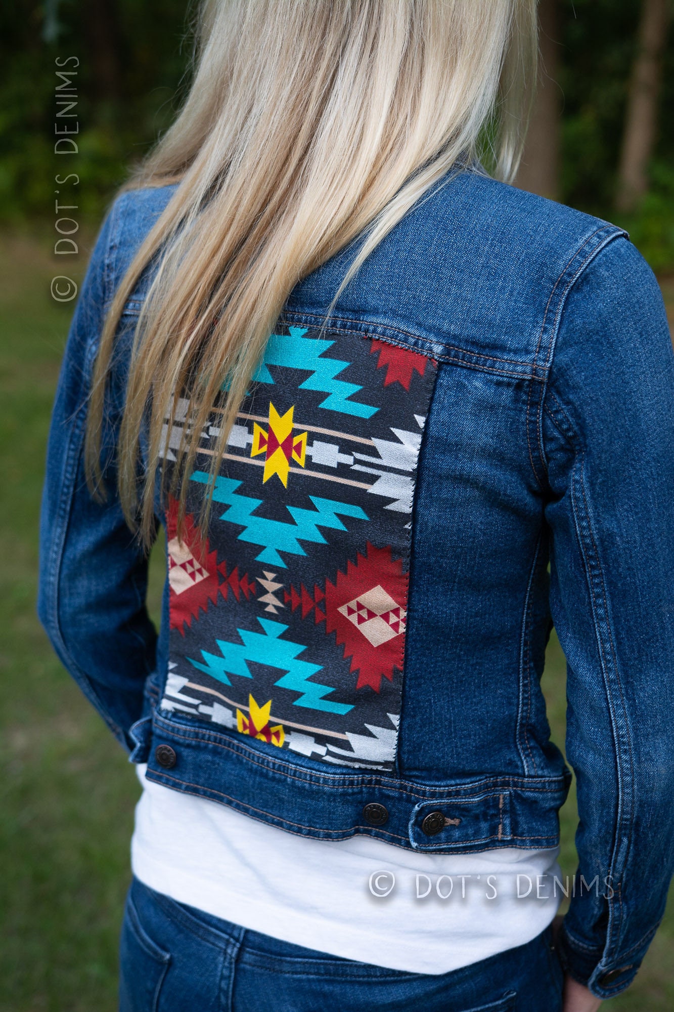 Southwest Boho Embellished Jean Jacket | Etsy