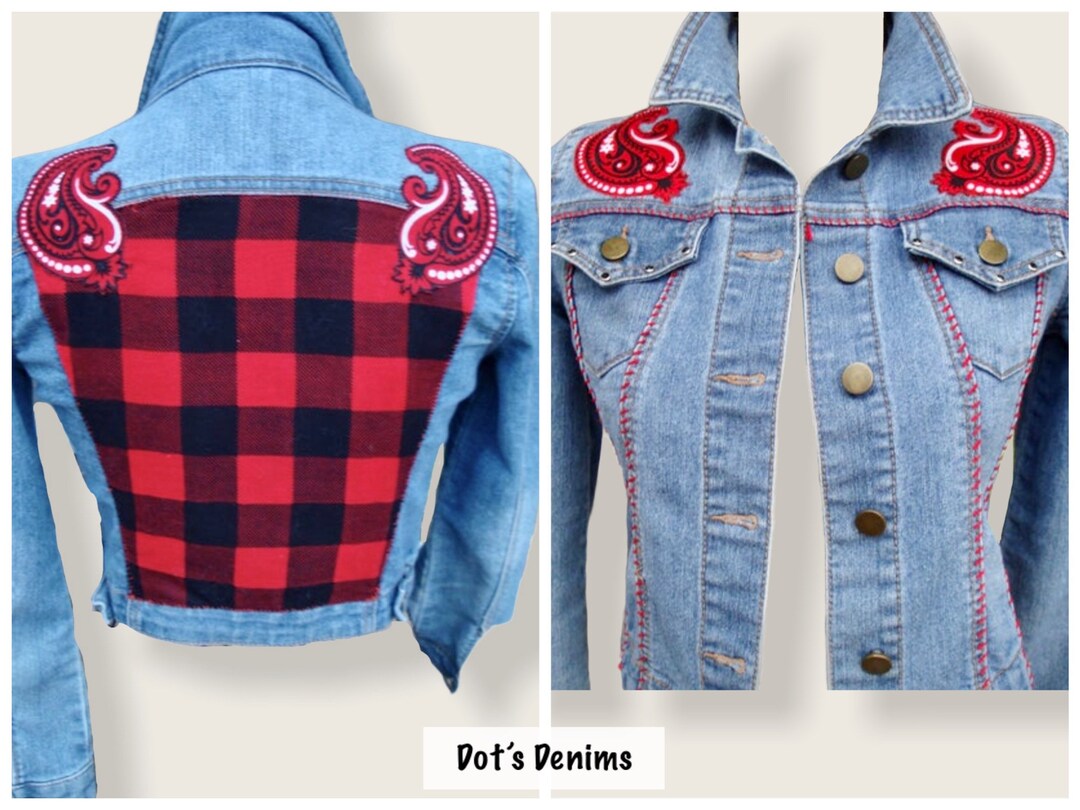 Size 12 Girls Paisley Jean Jacket Etsy