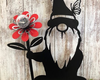 Solar Gnome with Butterflies