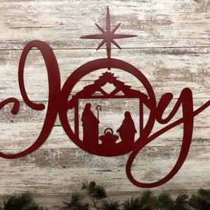 Joy Nativity Sign