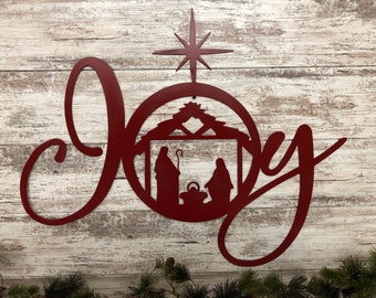 Joy Nativity Sign