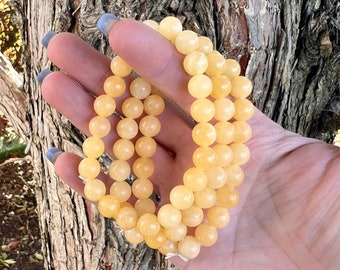 Orange Calcite, Orange Calcite Bracelet, Crystal Bracelet, Calcite Bracelet, Sacral Chakra, Root Chakra, Natural Healing, Wicca, Bracelets
