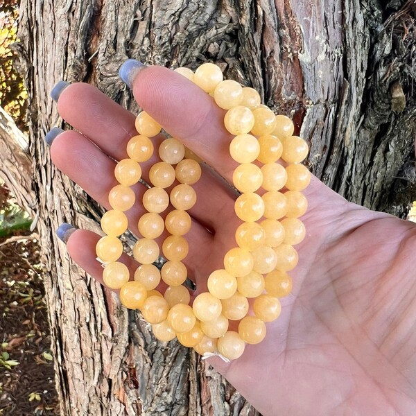 Orange Calcite, Orange Calcite Bracelet, Crystal Bracelet, Calcite Bracelet, Sacral Chakra, Root Chakra, Natural Healing, Wicca, Bracelets