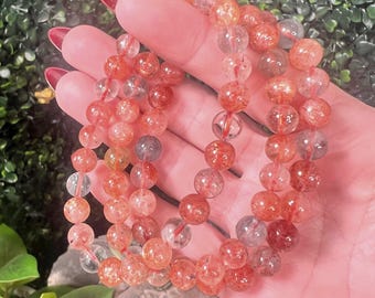 Arusha zonnesteen, zonnesteen, Arusha armband, zonnesteen armband, kristallen armband, stretcharmband, helende armband, arusha, beril, veldspaat