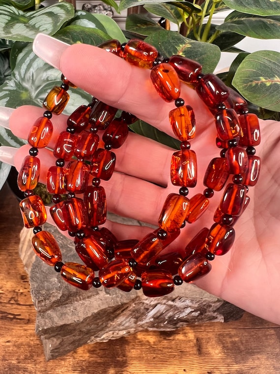 Blood Amber Bracelet, Amber Bracelet, Amber, Blood Amber, Red Amber, Crystal Bracelet, Natural Healing, Healing Bracelet, Crystals for Pain