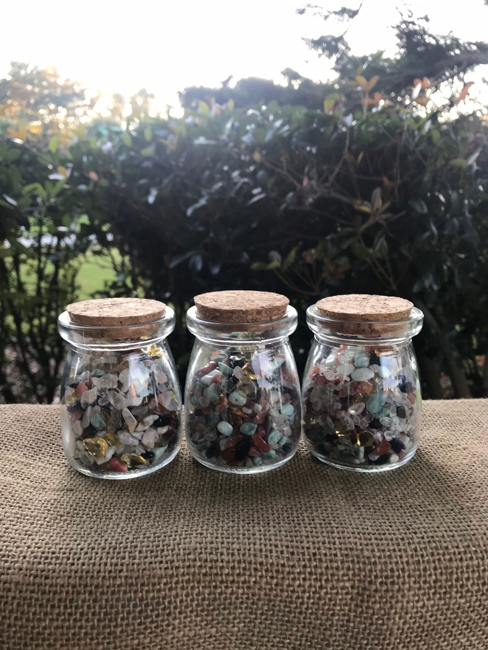 Crystal Chip Jar Large Crystal Chip Jar Mixed Crystal Chips Etsy