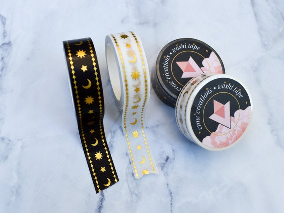 Celestial Washi Tape Black and White 