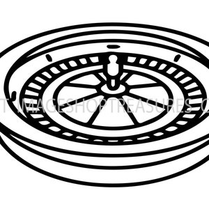 Tavolo della roulette Ruota Scommessa Scommessa Gioco Giocatore d'azzardo Gioco d'azzardo Casinò Fortuna Possibilità Rischio Logo. SVG. PNG Clipart Vector Cricut Taglio Taglio