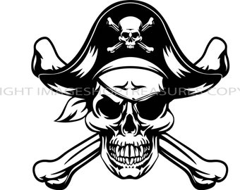 Pirate Skull Svg Etsy