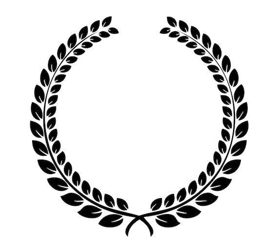 Wreath Olive Branch Leaves Logo Design Element Emblem Label