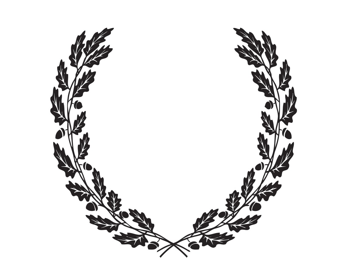 Wreath Olive Branch Leaves Logo Design Element Emblem Label - Etsy