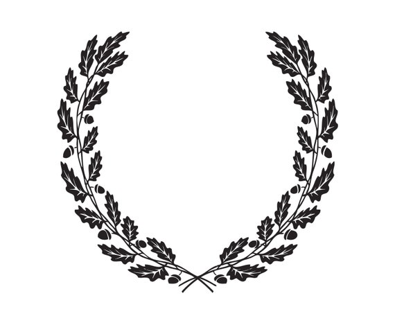 Wreath Olive Branch Leaves Logo Design Element Emblem Label | Etsy