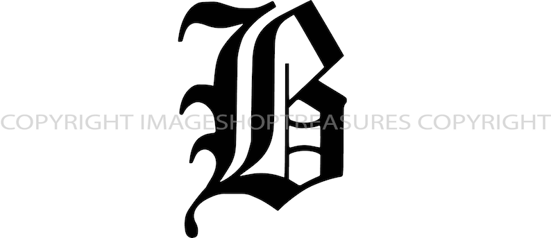 Old English Letter B Anglian OE Tattoo Latin Irish Celtic Etsy