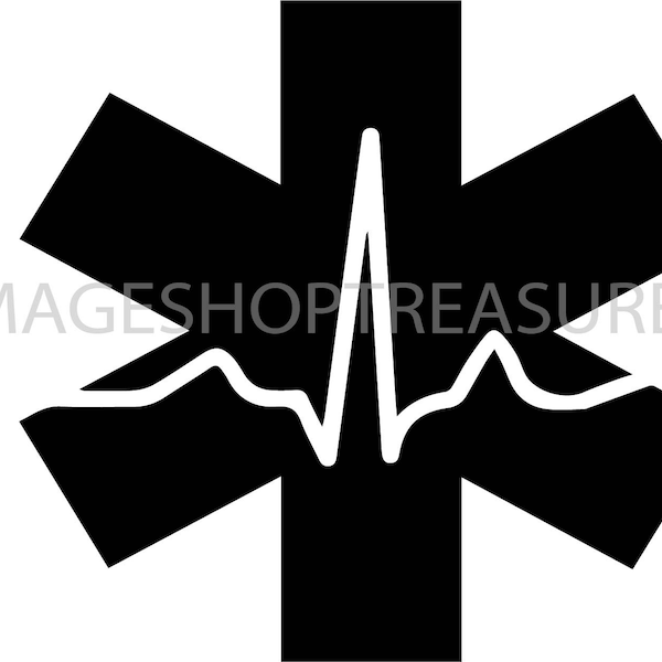 EMT Cardiac Heart  Doctor Nurse Er Ed Logo Medical Sick Hospital Emergency Room Office Help .SVG .PNG Clipart Clipart Vector Cut Cutting