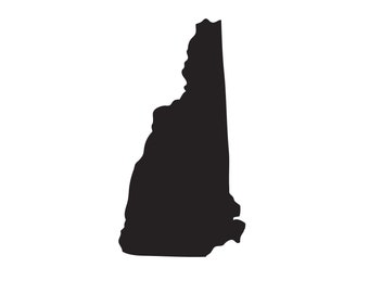 New Hampshire State Silhouette Shape Map U.S.United America American Nation National VECTOR Jpeg Svg Png Eps Logo Cricut Cutting Cut Decal