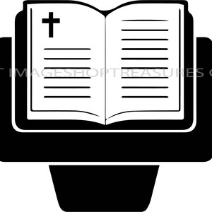 Holy Bible Cross Funeral Memorial Religion Christianity RIP R.I.P. Urn Church Angel Death Die Died Dead Design Art Logo SVG PNG Clipart Cut