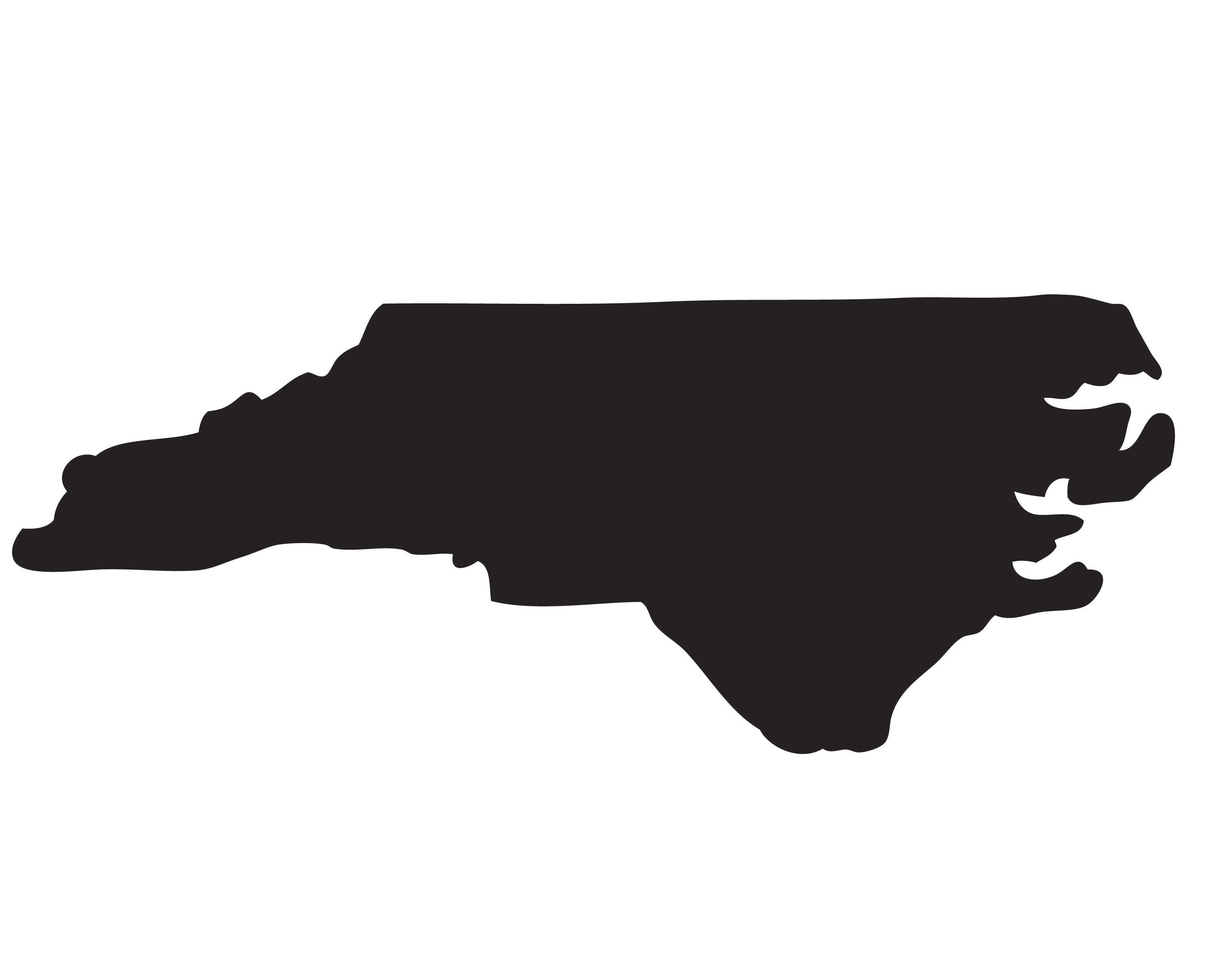 North Carolina State Silhouette Shape Map U.s.united America American  Nation National VECTOR Jpeg Svg Png Eps Logo Cricut Cutting Cut Decal 