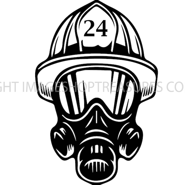 Firefighter Firefight Firefighting Fight Fire Helmet Mask Headgear Head wear Fireman Extinguish .SVG .PNG Clipart Vector Cricut Cut Cutting
