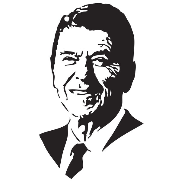 Ronald Reagan Nancy Republican Trump Hero SVG PNG jpeg, eps File Smile President Vector Silhouette Clip Art Cricut Cutting Cut Symbol Logo