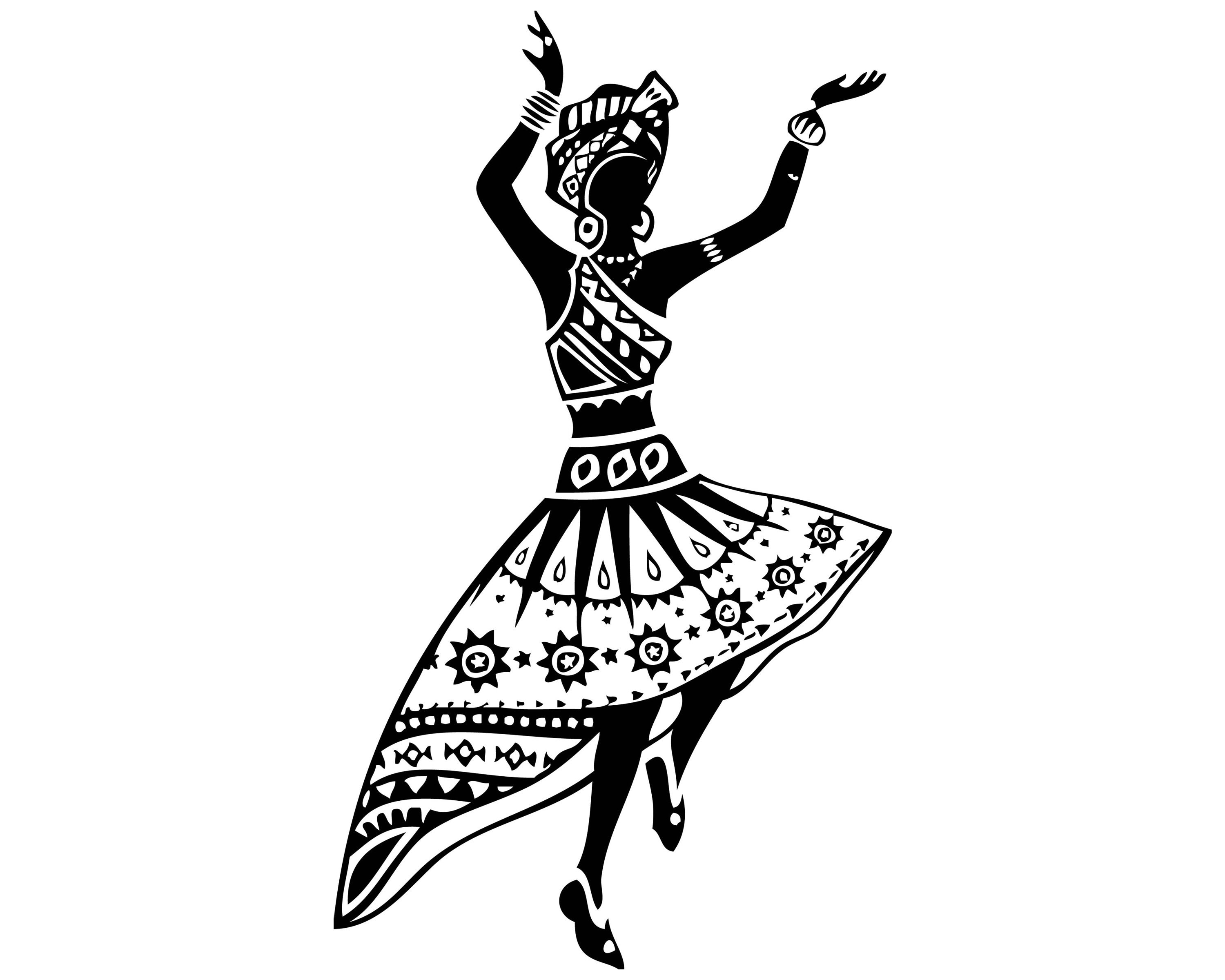 Abstract African WOMAN Dancing Ebony VECTOR Jpeg Png EPS Svg Clip Art
