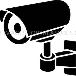 Câmera de segurança Cam Surivellance Film Watch Investigar Monitor Segurança Privacidade Seguro .SVG .PNG Clipart Vetor Cricut Corte Arquivo de corte