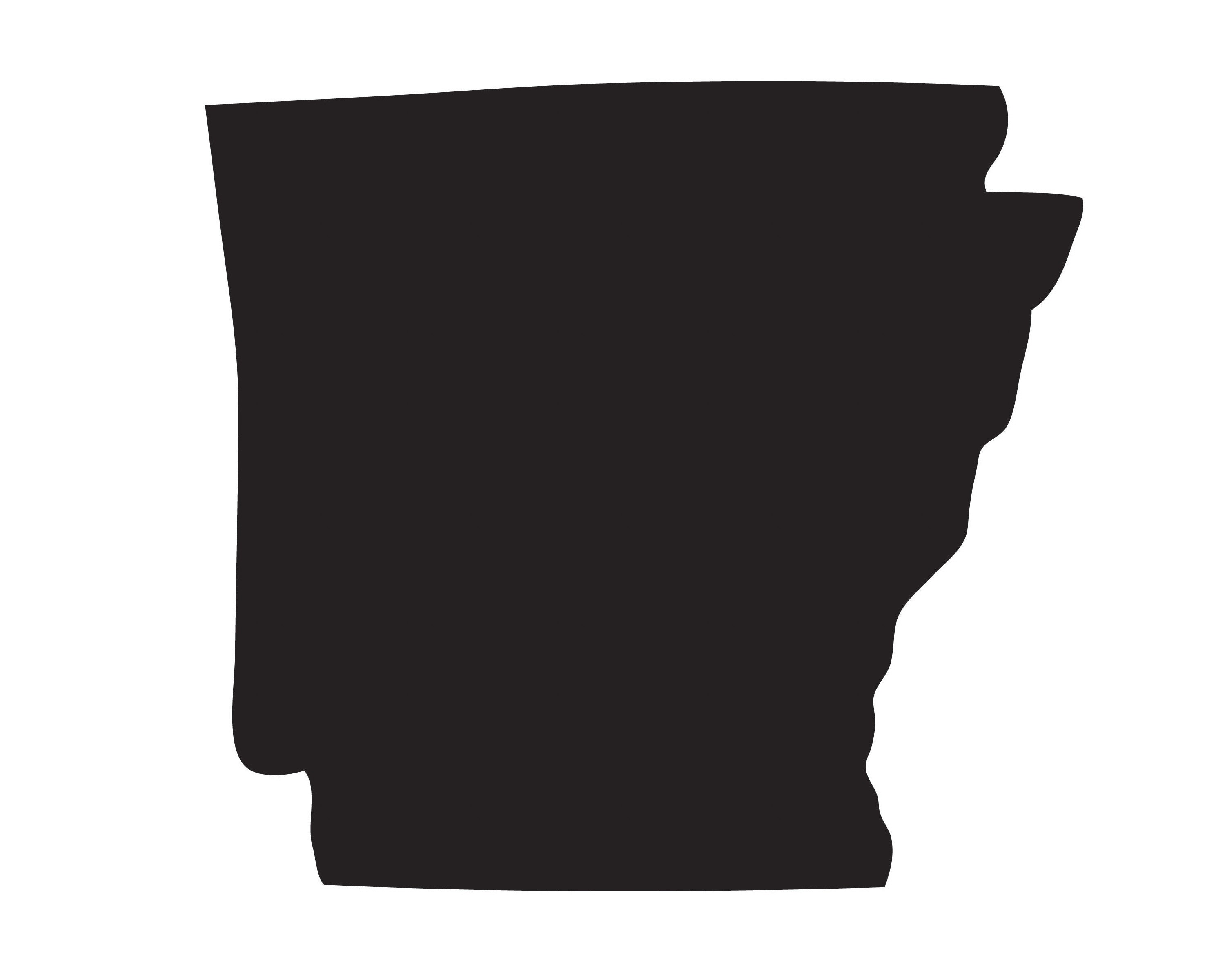 Arkansas State Silhouette Shape Map U.S. US United America Etsy