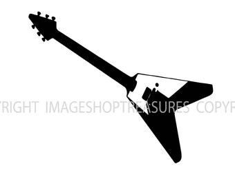 Guitar Electric Musical Instrument Strings Rock Music Guitarist.SVG .EPS Instant Digital Clipart Vector Cricut Cutting Download Printable