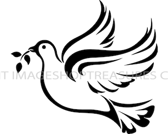 Dove Olive Branch Peace Pure Beach Doves Sillouette Sparrows Hawks Fly Nature Wings Wildlife . Svg. PNG Clipart Vector Cricut Cut Cutting